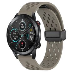 Per Honor Magic Watch 2 46mm 22mm Cinturino in silicone con chiusura magnetica pieghevole (Cenere spaziale)