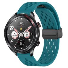 For Honor Watch Dream Cinturino per orologio in silicone con chiusura magnetica pieghevole da 22 mm (verde nascosto)