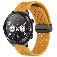 Per Honor Watch Dream Cinturino in silicone con chiusura magnetica pieghevole da 22 mm (giallo)