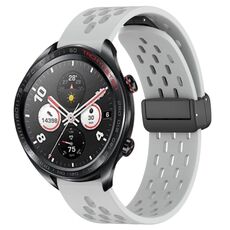 Per Honor Watch Dream Cinturino in silicone con chiusura magnetica pieghevole da 22 mm (grigio chiaro)
