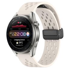 Per Huawei Watch 3 Pro Nuovo cinturino in silicone con chiusura magnetica pieghevole da 22 mm (colore Starlight)