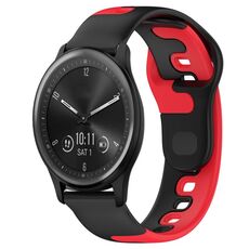 Per cinturino in silicone bicolore Garmin Vivomove Sport da 20 mm (nero + rosso)