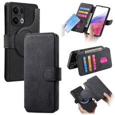 Per OPPO Reno13 Pro CaseNeo MagSafe RFID Anti-furto Retro Custodia in pelle per telefono (Nero)