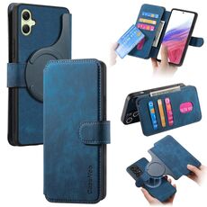Per Samsung Galaxy A06 CaseNeo MagSafe RFID Antifurto Retro Custodia in Pelle per Telefono (Blu)