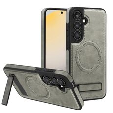 Per Samsung Galaxy S24+ 5G Custodia multifunzione MagSafe PU per telefono (grigio titanio)