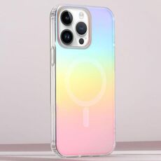 Per iPhone 14 Pro Custodia per telefono MagSafe con sfumatura placcata colorata e smerigliata (placcatura colorata)