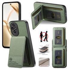 Per Honor 300 Twill Tessuto Pelle Verticale Flip RFID Card Bag Custodia per Telefono (Verde)