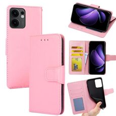Per OPPO Reno13 F 5G / 4G Custodia in pelle con texture di cristallo (rosa)