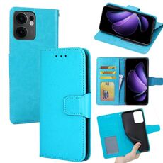 Per OPPO Reno13 F 5G / 4G Custodia in pelle con texture di cristallo (blu cielo)