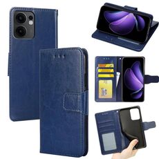 Per OPPO Reno13 F 5G / 4G Custodia in pelle con texture di cristallo (blu reale)