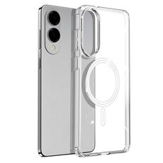 Per Samsung Galaxy S25 Edge 5G DUX DUCIS Clin Mag Series Magsafe TPU Custodia per telefono (trasparente)