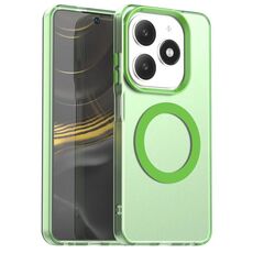 Per Tecno Spark Go 1S Candy Magsafe PC Hybrid TPU Custodia per telefono (verde)