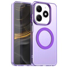 Per Tecno Spark Go 1S Candy Magsafe PC Hybrid TPU Custodia per telefono (viola)