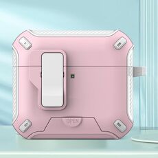 Per AirPods 4 Auricolari Bluetooth wireless MagSafe Holder Custodia protettiva (bianco rosa)
