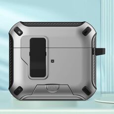 Per AirPods 3 auricolari Bluetooth wireless MagSafe Holder Custodia protettiva (argento)
