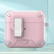 Per AirPods 3 auricolari Bluetooth wireless MagSafe Holder Custodia protettiva (bianco rosa)
