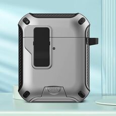 Per AirPods 2/1 Auricolari Bluetooth wireless Custodia protettiva con supporto MagSafe (argento)