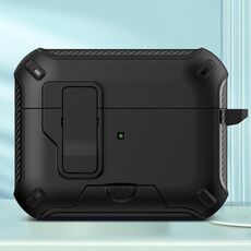 Per AirPods Pro auricolari Bluetooth wireless MagSafe Holder Custodia protettiva (nero)