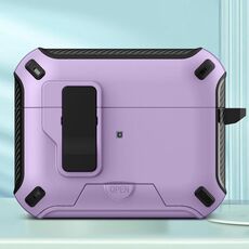 Per AirPods Pro auricolari Bluetooth wireless MagSafe Holder Custodia protettiva (viola)