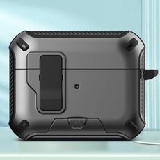 Per AirPods Pro auricolari Bluetooth wireless MagSafe Holder Custodia protettiva (grigio)