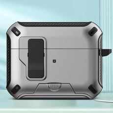 Per AirPods Pro auricolari Bluetooth wireless MagSafe Holder Custodia protettiva (argento)