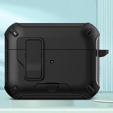 Per AirPods Pro 2 auricolari Bluetooth wireless MagSafe Holder Custodia protettiva (nero)