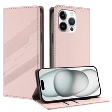 Per iPhone 13 Pro Custodia per telefono in pelle retrò con portafoglio multifunzionale in rilievo (rosa)