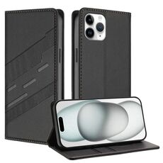 Per iPhone 11 Pro Custodia per telefono in pelle retrò con portafoglio multifunzionale in rilievo (nero)