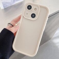 Per iPhone 15 Plus Custodia per telefono in TPU con foro preciso e telaio antiurto satinato (bianco)