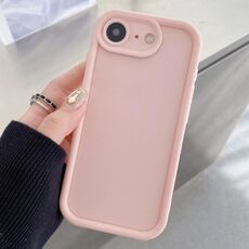 Per iPhone SE 2022/2020/8/7 Custodia per telefono in TPU con foro preciso e telaio antiurto (rosa chiaro)