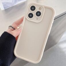 Per iPhone 11 Pro Max Custodia per telefono in TPU con foro preciso e telaio antiurto satinato (bianco)