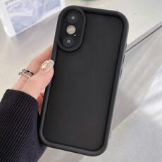 Per iPhone XS Max Custodia antiurto in TPU con foro preciso e cornice smerigliata (nero)