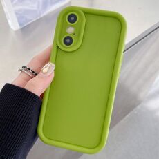Per iPhone XS Max Custodia antiurto in TPU con foro preciso e cornice smerigliata (verde fluorescente)