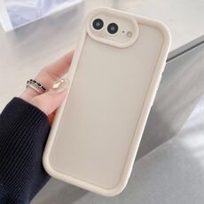 Per iPhone 8 Plus / 7 Plus Custodia per telefono in TPU con foro preciso e telaio antiurto satinato (bianco)
