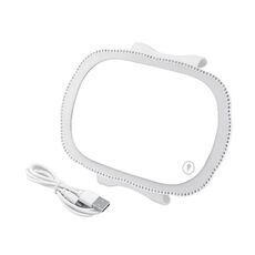 Specchio per il trucco con luce LED per visiera parasole per passeggero auto (bianco)