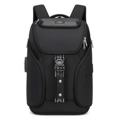 Zaino da lavoro antifurto impermeabile Wiersaam WY68173 da uomo con lucchetto e porte USB (nero)