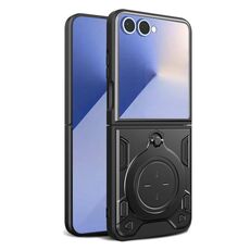 Per Samsung Galaxy Z Flip7 CD Texture Custodia magnetica per telefono (nero)