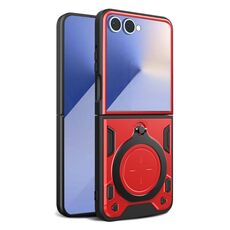 Per Samsung Galaxy Z Flip7 CD Texture Custodia magnetica per telefono (rosso)