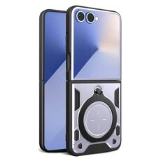 Per Samsung Galaxy Z Flip7 CD Texture Custodia magnetica per telefono (argento)