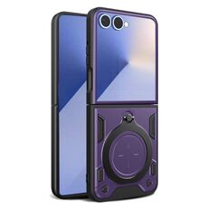 Per Samsung Galaxy Z Flip7 CD Texture Custodia magnetica per telefono (viola)