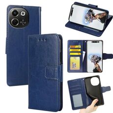 Per Tecno Pova 6 Neo 5G Custodia in pelle con texture cristallina (blu reale)