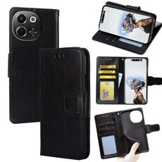 Per Tecno Pova 6 Neo 5G Custodia in pelle con texture cristallina (nero)