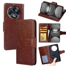 Per Tecno Spark 30 4G Custodia in pelle con texture cristallina (marrone)