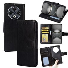 Per Tecno Spark 30 4G Custodia in pelle con texture cristallina (nero)