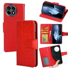 Per OnePlus Ace 5 / 5 Pro Custodia in pelle con texture di cristallo (rosso)