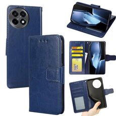 Per OnePlus Ace 5 / 5 Pro Custodia in pelle con texture di cristallo (blu reale)