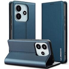 Per Redmi Note 14 4G 164,84 mm LC.IMEEKE L1 Series Custodia per telefono in PU con texture fine e smerigliata (blu)