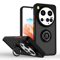 Per Xiaomi 15 Ultra Q Shadow 1 Series TPU Hybrid PC Phone Case con anello (nero + rosso)