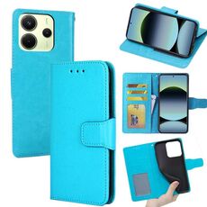 Per Redmi Note 14 4G 163,25 mm Custodia in pelle con texture di cristallo (blu cielo)