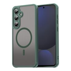 Per Samsung Galaxy S24 FE 5G Fan Dun Series TPU Hybrid PC Frosted Magsafe Custodia per telefono (verde)